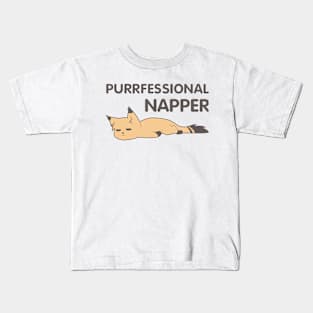 Purrfessional Napper Kids T-Shirt